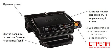 Электрогриль Tefal Optigrill Snacking & Baking GC714834