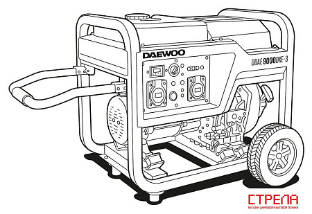 Дизельный генератор Daewoo Power DDAE 9000DXE-3(2024)