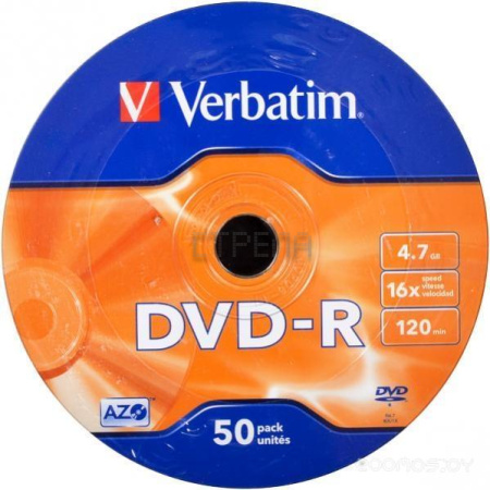 DVD±R Verbatim DVD-R 50 шт/п 43788