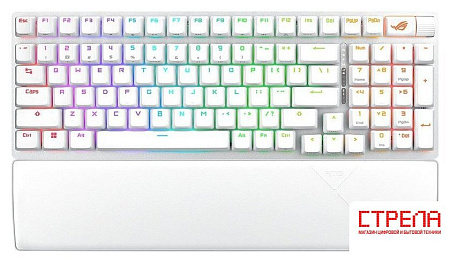 Клавиатура ASUS ROG Strix Scope II 96 Wireless Moonlight White (NX Snow)
