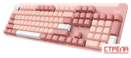 Клавиатура Logitech Signature K865 920-012185 (розовый, с гравировкой)