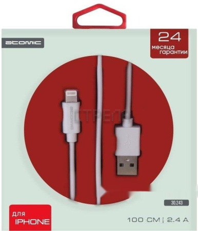 Кабель ? HQ-Base 30.243 USB Type-A - Lightning (1 м, белый)