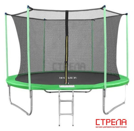 Батут Happy Jump 10ft-i Pro 312 см с внутренней сеткой и лестницей