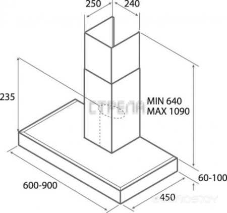 Вытяжка Jet air CH Pola P (60) IX