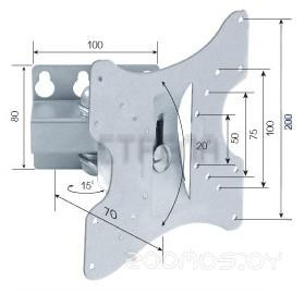 Кронштейн Kromax GALACTIC-11 grey