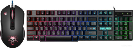 Клавиатура + мышь с ковриком + наушники Defender Singularity MKP-118