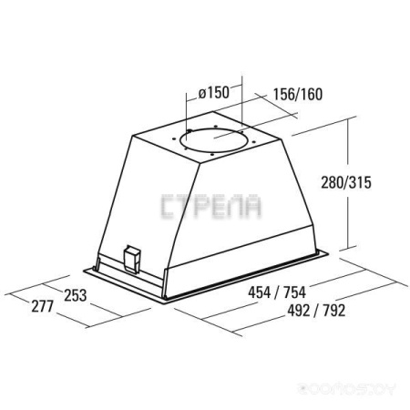 Кухонная вытяжка Schtoff HGL (белый)
