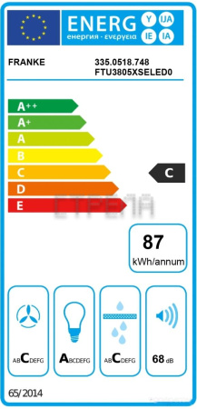 Кухонная вытяжка Franke Turn FTU 3805 XS 335.0518.748