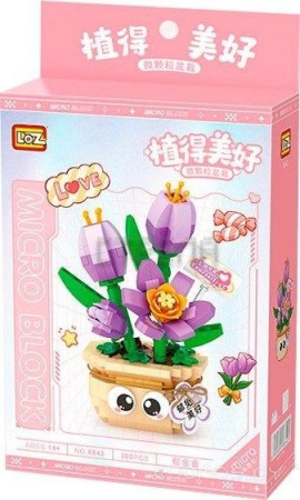 Конструктор LOZ Тюльпаны в горшочке 8842_MK