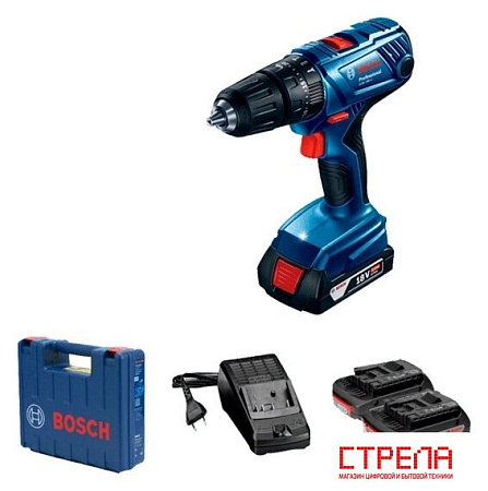 Ударная дрель-шуруповерт Bosch GSB 180-LI Professional 06019F8307 (с 2-мя АКБ, кейс)