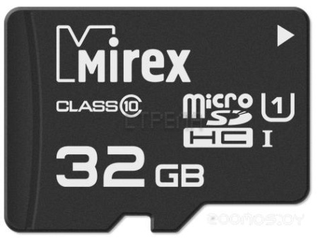 Карта памяти Mirex microSDHC 32GB Class 10 UHS-I U1 (13612-MCSUHS32)
