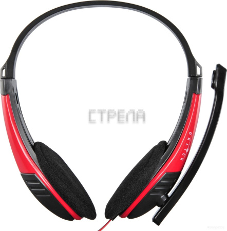 Наушники Oklick HS-M150 (черный/красный)