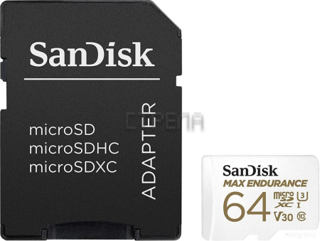 Карта памяти SanDisk microSDXC SDSQQVR-064G-GN6IA 64GB (с адаптером)
