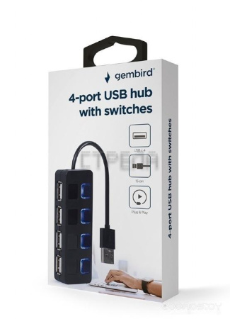 USB-хаб Gembird UHB-U2P4-05