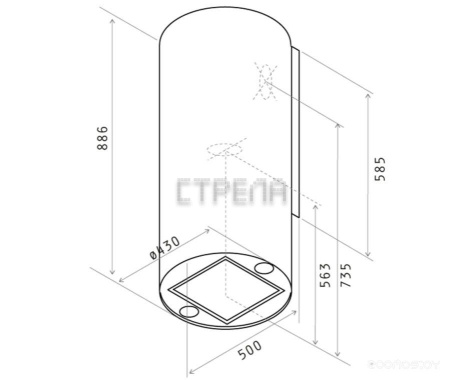 Вытяжка Jet air Pipe IX/A/43 (PRF0099288)