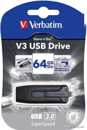 USB Flash Verbatim Store 'n' Go V3 Black 64GB (49174)