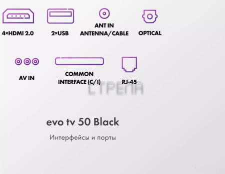 Телевизор Evo TV 50 Black TD0051753RU