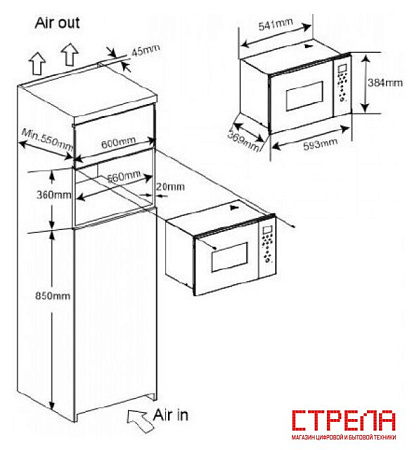 Микроволновая печь ZorG MIO256 S black (черный)