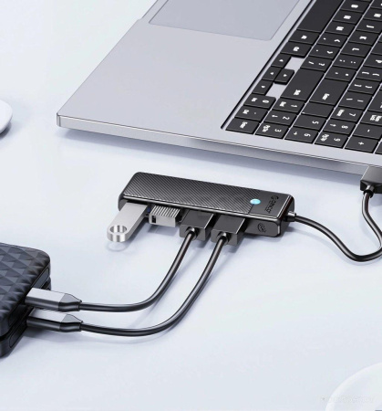 USB-хаб ORICO PAPW4A-U3-015-BK-EP