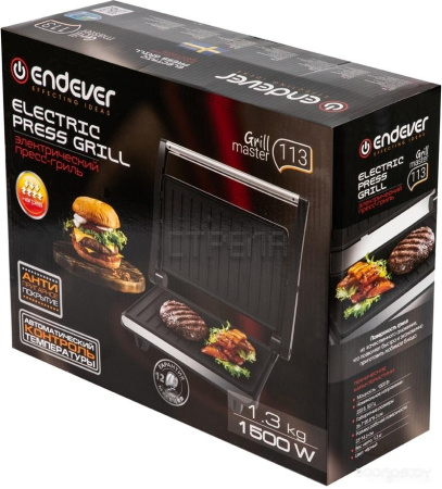 Электрогриль Endever Grillmaster 113