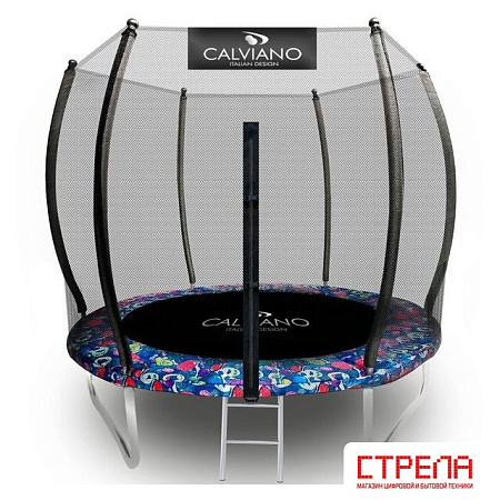 Батут Calviano Outside Master Smile 312 см - 10ft (внешняя сетка, с лестницей)