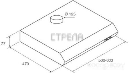 Кухонная вытяжка Jet air Senti SI/F/60 PRF0023745B
