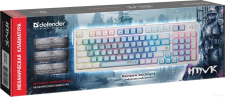 Клавиатура Defender Hawk GK-418 (белый, Outemu Brown)