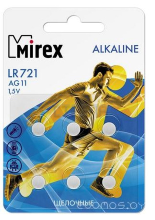 Батарейки Mirex LR721 6 шт. 23702-LR721-E6