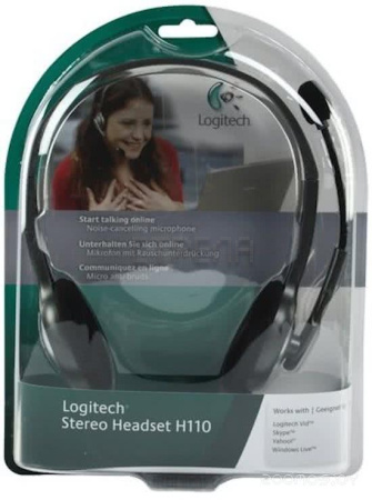 Компьютерная гарнитура Logitech Stereo Headset H110 (L981-000271)
