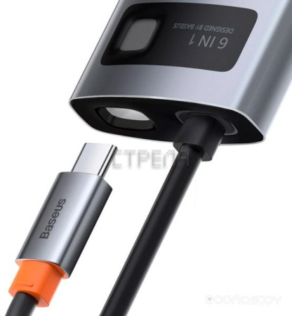 USB-хаб Baseus Metal Gleam Series 6-in-1 Type-C CAHUB-CW0G