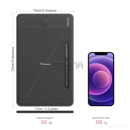 Графический планшет Parblo Intangbo S (черный)