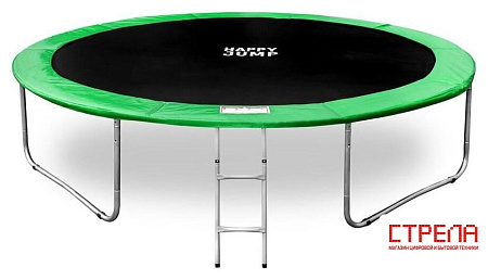 Батут Happy Jump 8ft Pro 252 см с внешней сеткой и лестницей