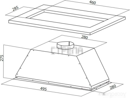 Кухонная вытяжка Oasis UM-50BG (V)