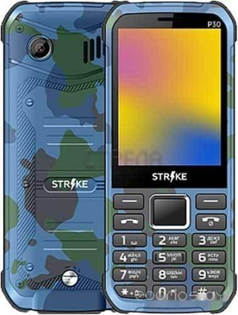 Кнопочный телефон Strike P30 (синий камуфляж)