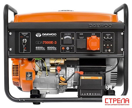 Бензиновый генератор Daewoo Power GDA 7500E-3