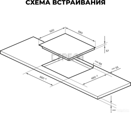 Варочная панель LEX EVI 640 F DS