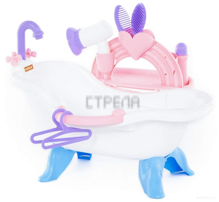 Ванночка для кукол Полесье №3 с аксессуарами 47267 (в пакете)