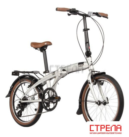 Велосипед Novatrack Town alloy 8 V 2024 (серебристый)