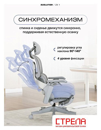 Офисное кресло Evolution ZX 1 (серый)
