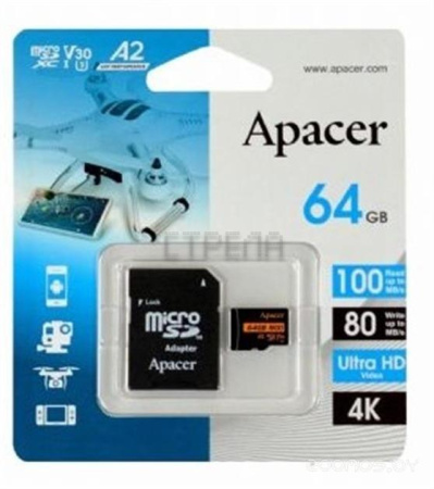 Карта памяти Apacer AP64GMCSX10U8-R