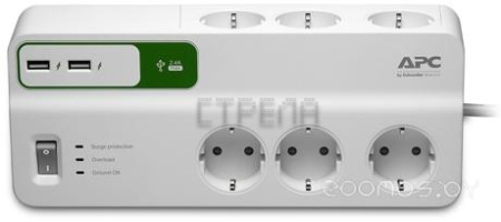 Сетевой фильтр APC Essential SurgeArrest 6 розеток, белый (PM6U-RS)