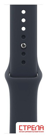 Умные часы Apple Watch Series 12 46 мм (алюминиевый корпус, серый космос/темно-синий, спортивный силиконовый ремешок S/M)