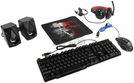 Клавиатура + мышь с ковриком + наушники + колонки Defender Tor MHP-127