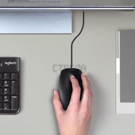 Мышь Logitech B100 Optical USB Mouse (910-003357)