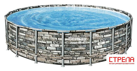 Каркасный бассейн Bestway Power Steel Камень 56883 (610x132)