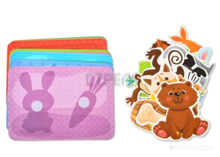 Головоломка Десятое королевство Пластик на липучках. Кто что ест? 02837