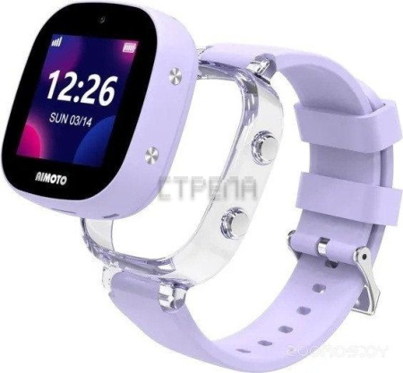 Умные часы с наушниками Aimoto Crystal 4G (сиреневый)