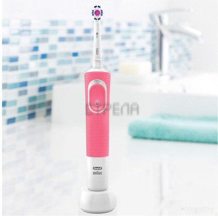 Электрическая зубная щетка Oral-B Vitality 100 3D White D100.413.1 (розовый)