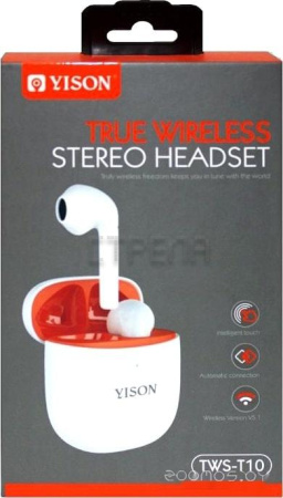 Наушники Yison TWS-T10 (белый)