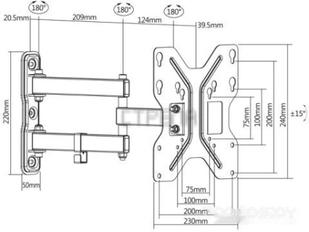 Кронштейн Maclean MC-648 (черный)